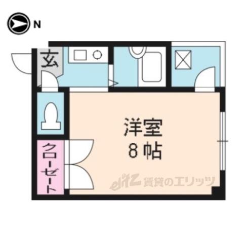 MEETS(1K/2階)の間取り写真