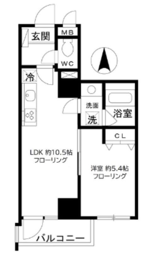 アートヴィラージュ亀戸(1LDK/4階)の間取り写真