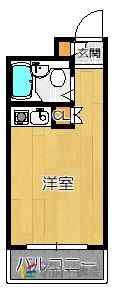 プチメゾン室見(ワンルーム/6階)の間取り写真