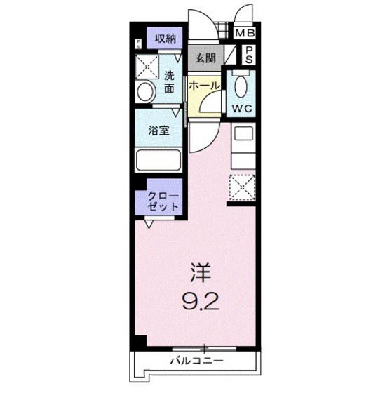 YS SQUARE(ワンルーム/2階)の間取り写真