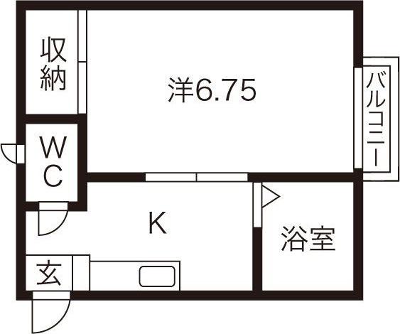 アドラシオンA(1K/1階)の間取り写真