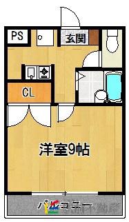 ウェーブコート(1K/3階)の間取り写真
