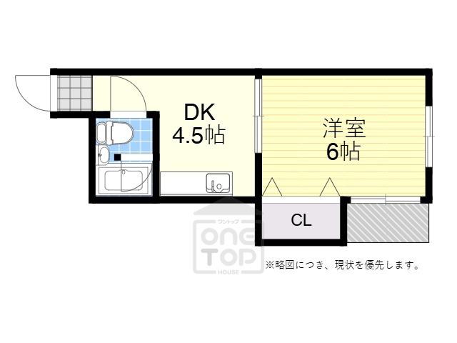 JPアパートメント豊中Ⅱ(1DK/2階)の間取り写真