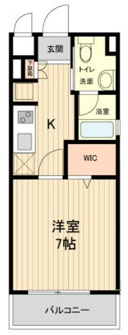 レジディア調布(1K/3階)の間取り写真