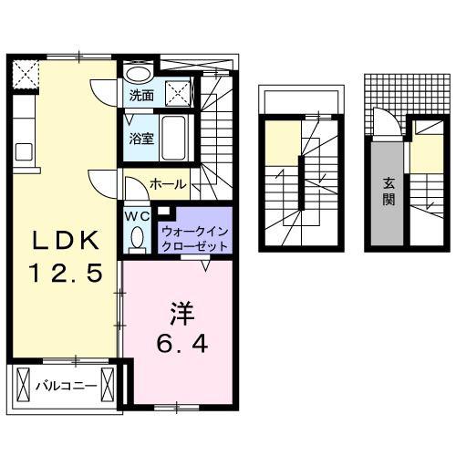 プリマヴェーラ(1LDK/3階)の間取り写真