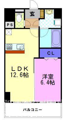 サンモールF.K.D(1LDK/9階)の間取り写真