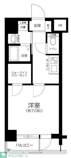 エステムプラザ蒲田TAKARABUNE(1K/1階)の間取り写真