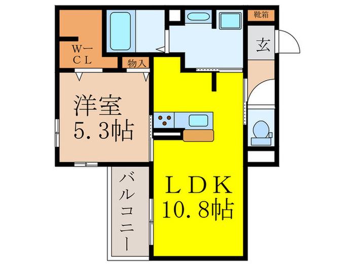 メゾン・リシェス(1LDK/3階)の間取り写真