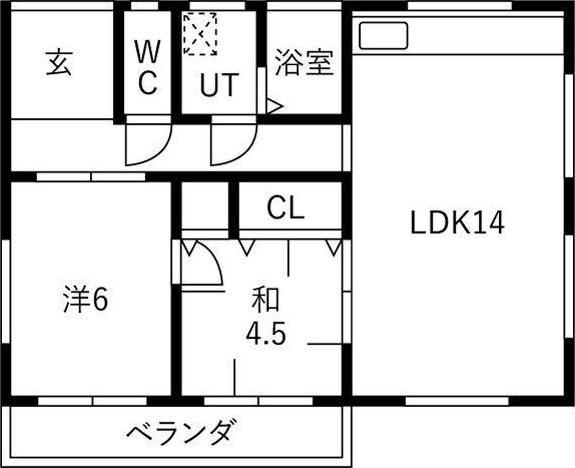 YONE2(2LDK/2階)の間取り写真