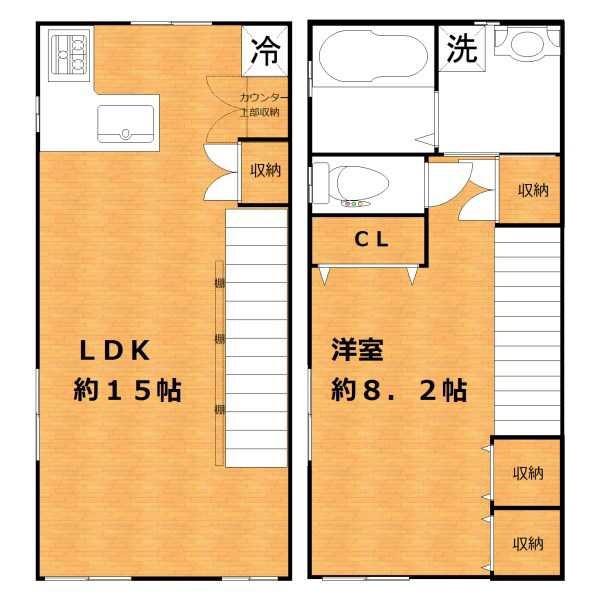 ビアンカ青葉台(1LDK/2階)の間取り写真