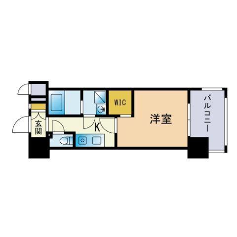 エンクレスト天神MERS(1K/3階)の間取り写真