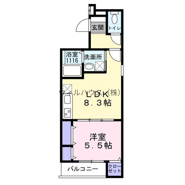 フジパレス西取石Ⅲ番館(1LDK/2階)の間取り写真