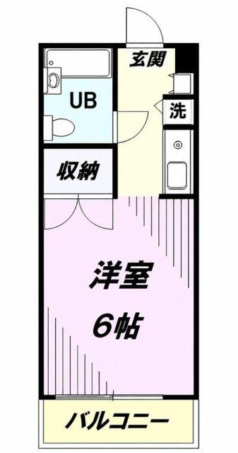 クロノス八王子(1K/3階)の間取り写真