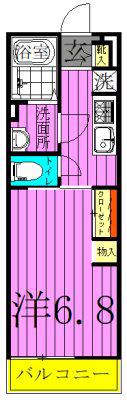 リブリ・アピ(1K/1階)の間取り写真