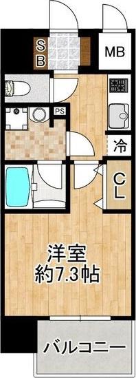 ララプレイス梅田東シエスタ(1K/9階)の間取り写真