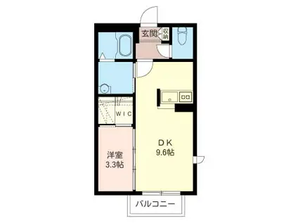 サニーヴィラ(1LDK/1階)の間取り写真