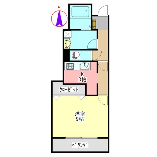 GRANDIS MASUDA(1K/1階)の間取り写真