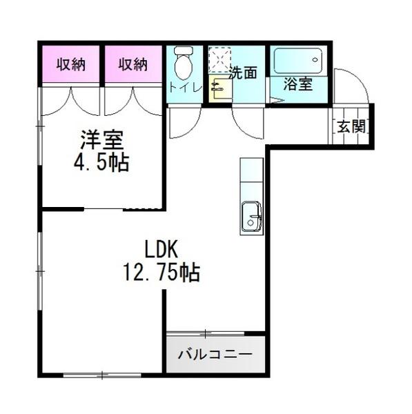 サトウマンション(1LDK/3階)の間取り写真