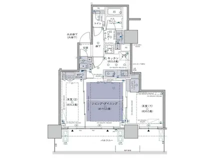 ベイシティタワーズ神戸ウエスト(2SLDK/11階)の間取り写真