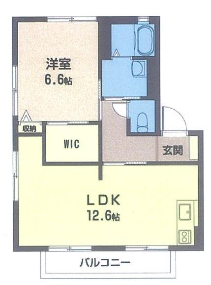 メゾン M II(1LDK/1階)の間取り写真