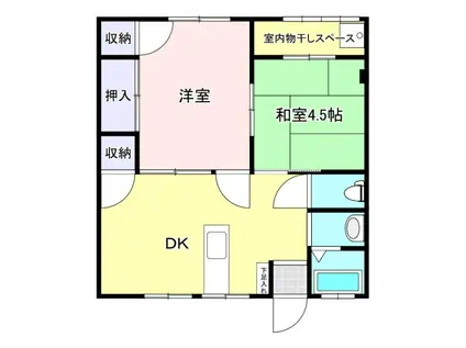 3番町コーポ(2DK/2階)の間取り写真