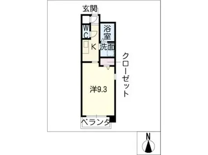 TOYOOKA APARTMENT(1K/4階)の間取り写真