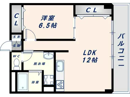 メゾンアルファ(1LDK/2階)の間取り写真