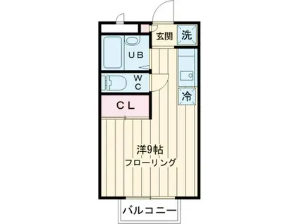 デザインコート武蔵関(ワンルーム/1階)の間取り写真