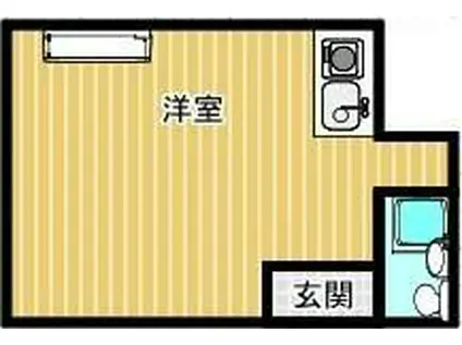 パラシオン湘南(ワンルーム/1階)の間取り写真