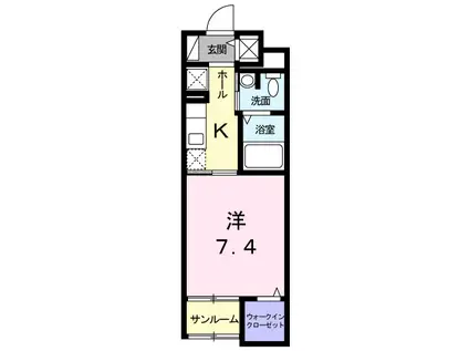 アクティ・小田(1K/1階)の間取り写真