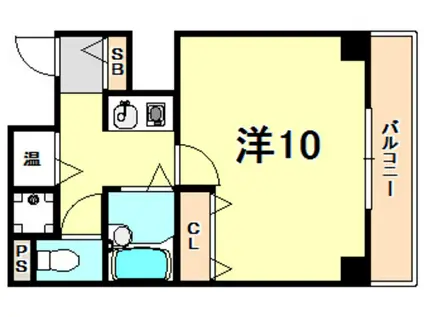 コーラルウェイ2(1K/2階)の間取り写真