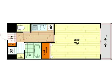 SGグランデ城東(1K/5階)の間取り写真