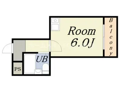 ヒロセハイツ(ワンルーム/3階)の間取り写真