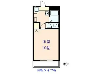 グローバルビル(1K/3階)の間取り写真