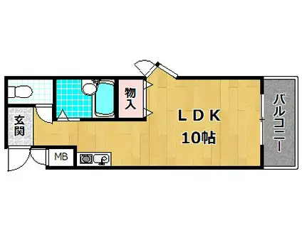 チェリーブロッサム(1K/5階)の間取り写真