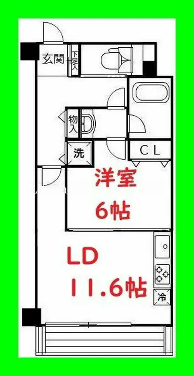 フェリズ横浜関内ヌーベルコート 8階階 間取り