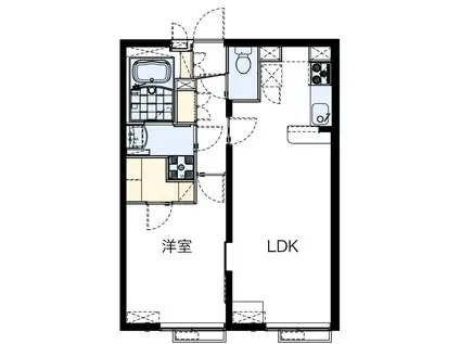 レオパレスKOEMON II(1LDK/3階)の間取り写真