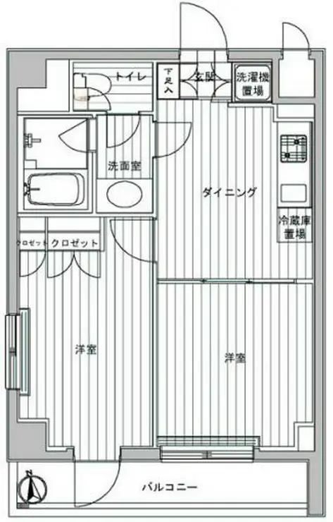 ルーブル飯田橋 4階階 間取り