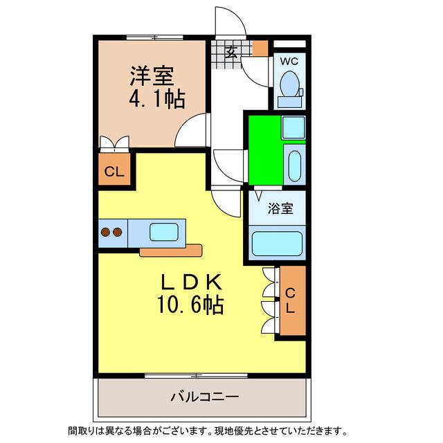 MY-SHINE大島(1LDK/2階)の間取り写真