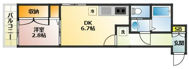 デュオコート 1階階 間取り