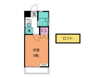 コーポサントーレア(1K/2階)の間取り写真