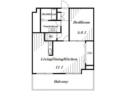C-126(1LDK/4階)の間取り写真