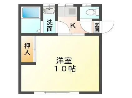 ラン・コントル(1K/1階)の間取り写真