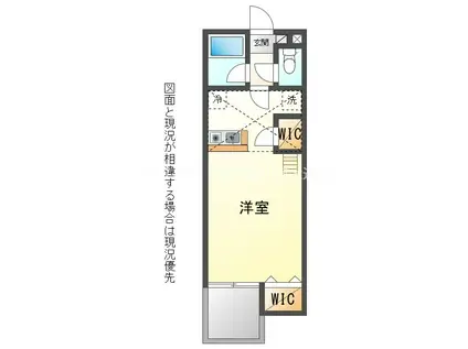 セザンヌ牛久保(ワンルーム/1階)の間取り写真