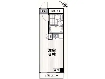 荻窪スカイレジテル(ワンルーム/2階)の間取り写真