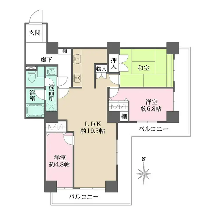 リプレ川口一番街6号棟 10階階 間取り