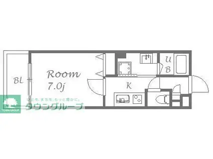 未来館大宮(1K/3階)の間取り写真