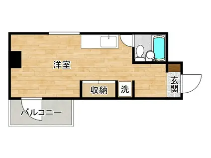 司城ビル(ワンルーム/5階)の間取り写真