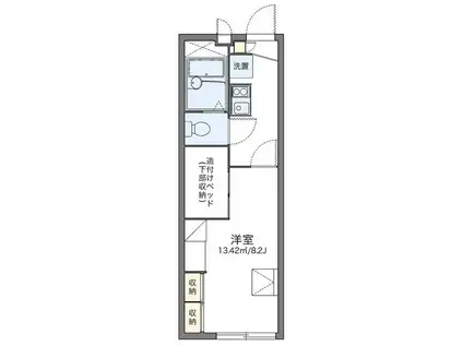 レオパレスハイムサンコウヤ(1K/1階)の間取り写真