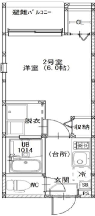 REVE COURT(1K/1階)の間取り写真